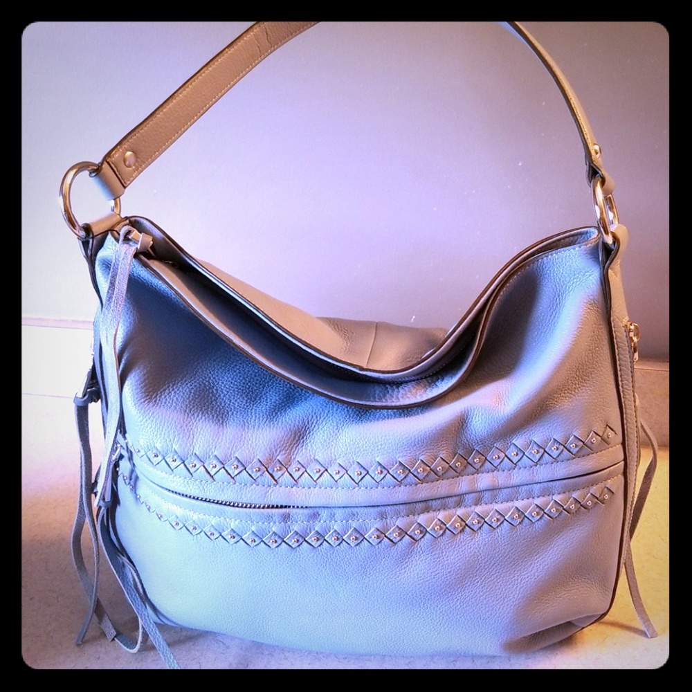 Light blue shoulder bag